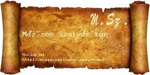 Mózes Szalvátor névjegykártya